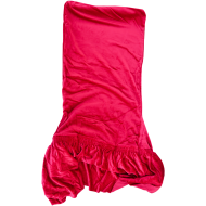 Set 6 huse pentru scaune, roșii, din catifea, cu elastic, 118 x 40 cm